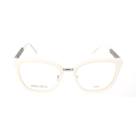 JC165 KLQ Optical Frames // White Glitter + White