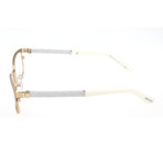 JC166 LT5 Optical Frames // Brown Glitter + White