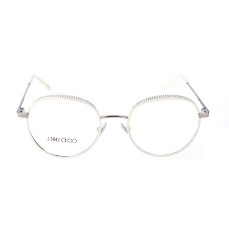 JC168 OPY Optical Frames // White + Silver