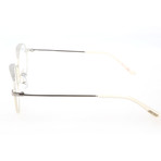 JC168 OPY Optical Frames // White + Silver