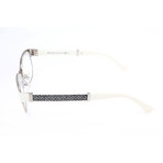 JC180 17W Optical Frames // Matte White + Palladium Glitter