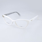 JC149 QA6 Optical Frames // White + Gold Glitter