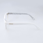 JC149 QA6 Optical Frames // White + Gold Glitter