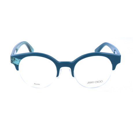 JC151 Q4S Optical Frames // Blue + Green Glitter