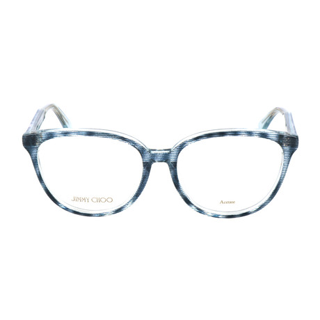JC142-F LYV Optical Frames // Striped Glitter Green