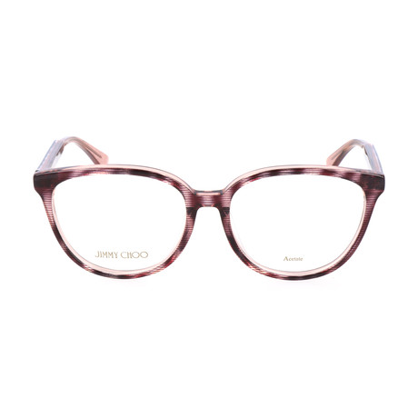 JC142-F LX9 Optical Frames // Striped Glitter Red