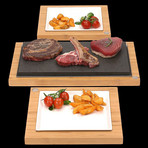 The SteakStones Sharing Steak Plate // Serving Set + SafeHands Bundle