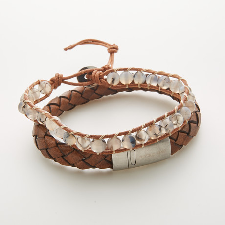 2-Bracelet Mix // Brown + Silver 2