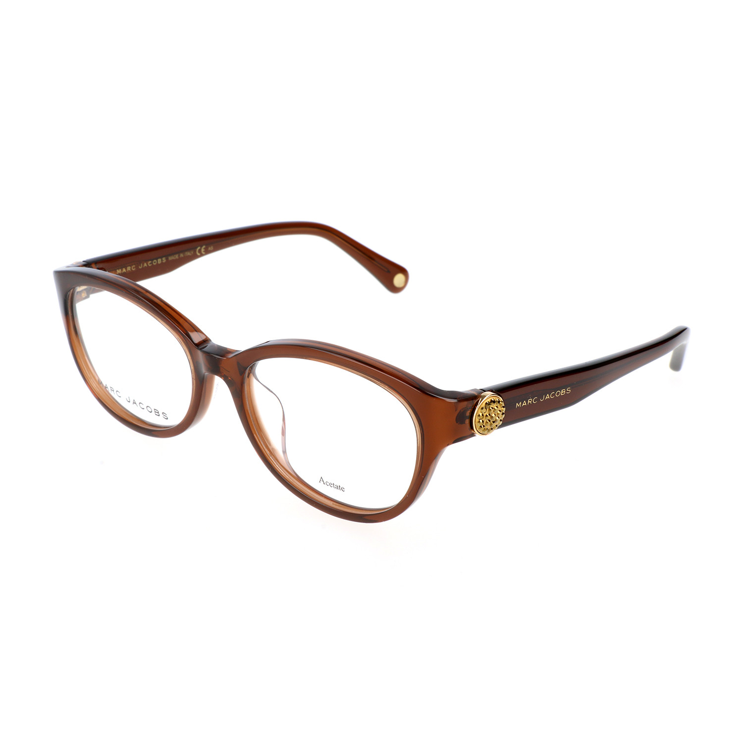 Women's 93-F 4J6 Optical Frames // Transparent Brown - Marc Jacobs ...