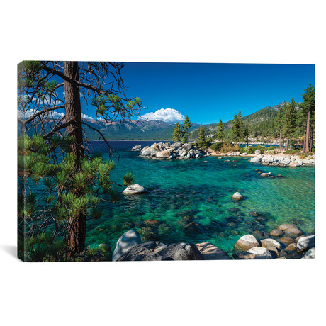 Boulders and Cove at Sand Harbor State Park, Lake Tahoe, Nev // Russ Bishop (26"W x 18"H x 0.75"D)