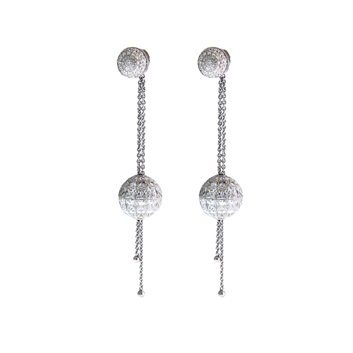 Jacob & Co. Ball Drop Earrings // White Gold - Jacob & Co - Touch of Modern