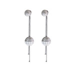 Jacob & Co. Ball Drop Earrings // White Gold