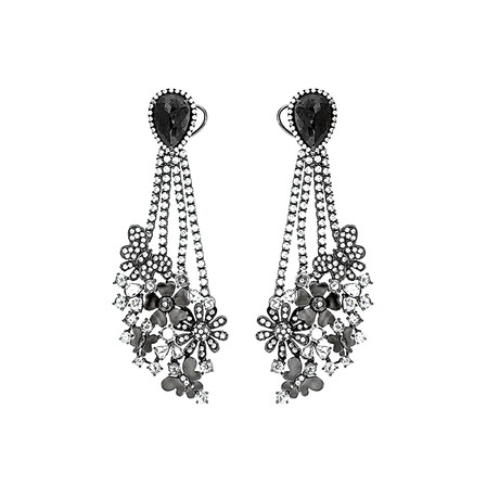 Jacob & Co. Flower + Butterfly Chandelier Earrings