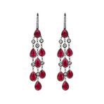 Jacob & Co. Triple Stand Drop Pendant Earrings