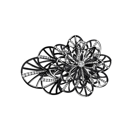 Jacob & Co. Abanico Collection Two-Finger Flower Cocktail Diamond Ring