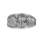 Jacob & Co. Abanico Collection Full Pave Three-Finger Lace Cocktail Diamond Ring // White Gold