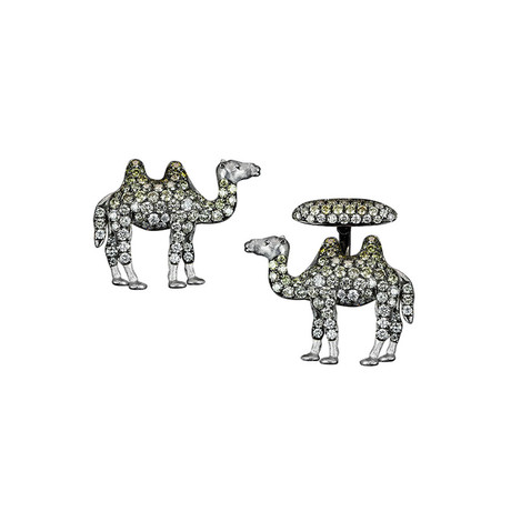 Jacob & Co. Camel Cufflinks // White Gold