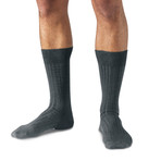 Top 3 Merino Wool Mid-Calf Dress Socks // Black + Heather Gray + Navy // Pack of 3