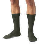 Merino Wool Mid-Calf Dress Socks // Olive + Charcoal + Khaki // Pack of 3