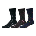 Merino Wool Mid-Calf Dress Socks I // Black + Charcoal + Navy // Pack of 3