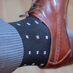 Merino Wool Mid-Calf Dress Socks I // Black + Charcoal + Navy // Pack of 3