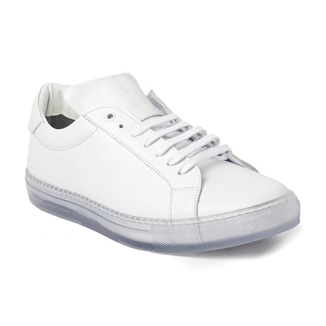 Low Top Sneaker // White + Translucent Sole (Euro: 40)