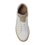 Low Top Sneaker // Matte White + Tan (Euro: 45)