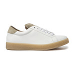 Low Top Sneaker // Matte White + Tan (Euro: 45)