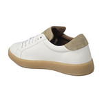 Low Top Sneaker // Matte White + Tan (Euro: 45)