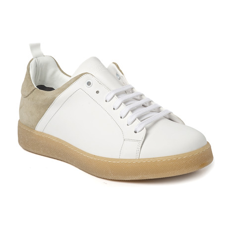 Low-Top Sneaker // Matte White + Beige + Gum Sole (Euro: 40)