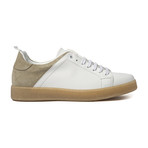 Low-Top Sneaker // Matte White + Beige + Gum Sole (Euro: 45)