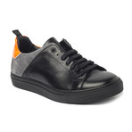 Low Top Sneaker // Black + Gray + Orange (Euro: 41)