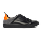 Low Top Sneaker // Black + Gray + Orange (Euro: 41)