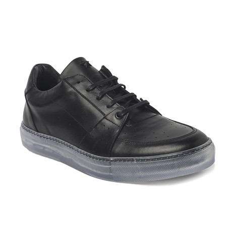 Lace-Up Sneaker // Black + Translucent Sole (Euro: 40)