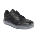 Lace-Up Sneaker // Black + Translucent Sole (Euro: 41)