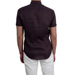 Puccini Short-Sleeve Button Down // Dark Purple (XS)