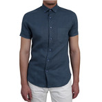 Richard Short-Sleeve Button Down // Blue (XS)