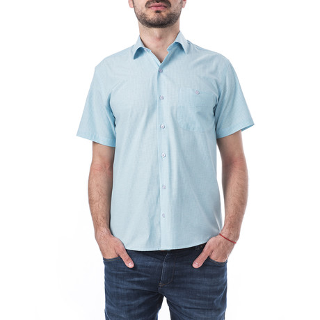 Borodin Short-Sleeve Button Up // Mint (XS)