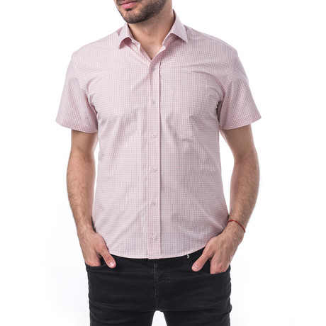 Monte Short-Sleeve Button Up // Pink (XS)