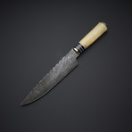 Arctic Ivory Damascus Chef Knife // 54