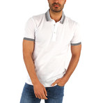 Cuffed Polo // White + Black (M)