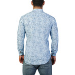 Maceoo // Fibonacci Giraffe Dress Shirt // Blue (L)