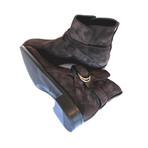 Men's Suede Ankle Motorcycle Boots // Brown (US: 9.5)