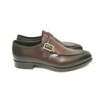 Men's Leather Brass Buckle Loafers // Brown (US: 8.5)