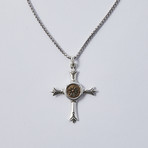 "Widow's Mite" Coin Of The Bible // Set In Custom Silver Cross