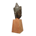 Antique Bronze Head Of Buddha // Thailand