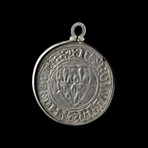 Medieval France. Charles VI, 1380-1422 AD, Silver Coin Pendant