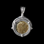 Roman Coin With Pegasus // Silver Bezel