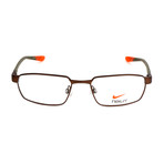 Men's 4274 246 Optical Frames // Satin Walnut + Total Orange