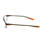 Men's 4274 246 Optical Frames // Satin Walnut + Total Orange